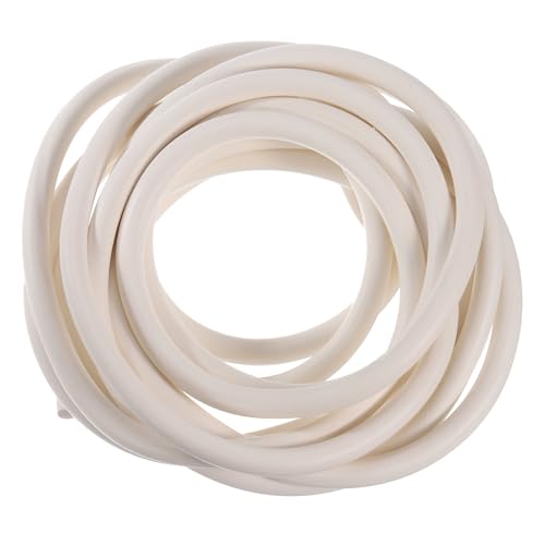 sourcing map Silikon Schaumstoff Dichtstreifen 10mm(0.39") Durchm 2.5 Meter(8.21 Ft) Lang Schwamm Gummi Wetter Dichtstreifen Runde Gummi Kabel Massiv Handwerk von sourcing map