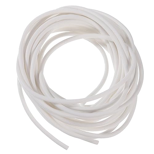 sourcing map Silikon Schaumstoff Dichtstreifen 3mm(0.12") Durchmesser 5 Meter(16.41 Ft) Lang Schwamm Gummi Wetter Dichtstreifen Runde Gummi Kordel Festes für Basteln Rohr Handwerk von sourcing map