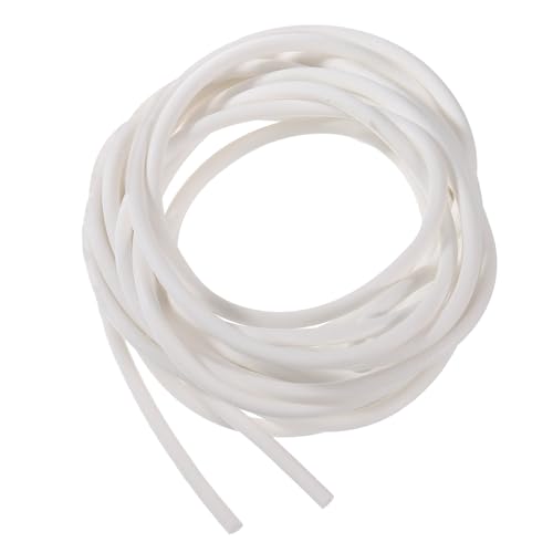 sourcing map Silikon Schaumstoff Dichtstreifen 4mm(0.16") Durchmesser 2.5 Meter(8.21 Ft) Lang Schwamm Gummi Wetter Dichtstreifen Runde Gummi Kordel Festes für Basteln Rohr Handwerk von sourcing map