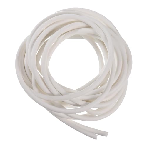 sourcing map Silikon Schaumstoff Dichtstreifen 5.5mm(0.22") Durchmesser 5 Meter(16.41 Ft) Lang Schwamm Gummi Wetter Dichtstreifen Runde Gummi Kordel Festes für Basteln Rohr Handwerk von sourcing map