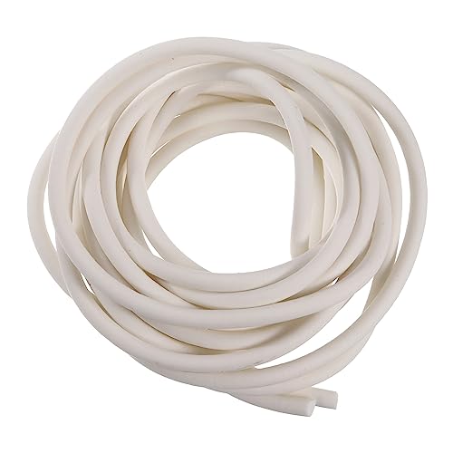 sourcing map Silikon Schaumstoff Dichtstreifen 6.5mm(0.26") Durchm 5 Meter(16.41 Ft) Lang Schwamm Gummi Wetter Dichtstreifen Runde Gummi Kabel Massiv für Basteln Rohr Handwerk von sourcing map
