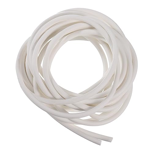 sourcing map Silikon Schaumstoff Dichtstreifen 6mm(0.24") Durchmesser 5 Meter(16.41 Ft) Lang Schwamm Gummi Wetter Dichtstreifen Runde Gummi Kordel Festes für Basteln Rohr Handwerk von sourcing map
