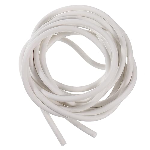 sourcing map Silikon Schaumstoff Dichtstreifen 7.5mm(0.3") Durchm 5 Meter(16.41 Ft) Lang Schwamm Gummi Wetter Dichtstreifen Runde Gummi Kabel Massiv Handwerk von sourcing map