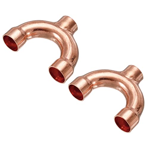 sourcing map T-Stück Y-Form Kupfer Fitting Schweißverbindung Split Union Connector 19 mm oder 3/4 Zoll ID für HVAC, Klimaanlage Kühlsystem von sourcing map