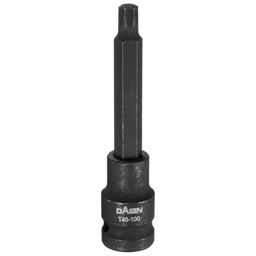 sourcing map T45 Torx-Bit-Stecknuss, 100 mm Länge, 1,27 cm Vierkantantrieb, Stern, 6-Punkt-Verlängerung, Schlagbohrer-Set, S2-Stahl, Ratschenschlüssel-Bits, Schwarz sourcing map T45 Torx-Bit-Stecknuss, 100 mm Länge, 1,27 cm Vierkantantrieb, Stern, 6-Punkt-Verlängerung, Schlagbohrer-Set, S2-Stahl, Ratschenschlüssel-Bits, Schwarz von sourcing map