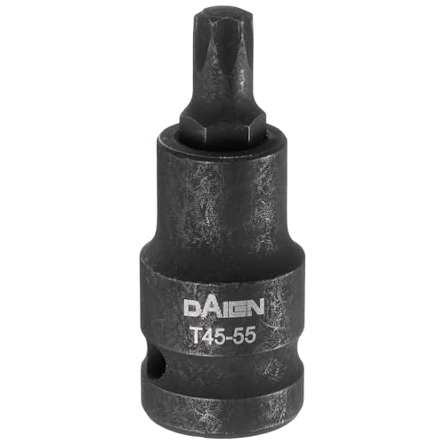 sourcing map T45 Torx-Bit-Stecknuss, 55 mm Länge, 1,27 cm Vierkantantrieb, Stern, 6-Punkt-Verlängerung, Schlagbohrer-Set, S2-Stahl, Ratschenschlüssel-Bits, Schwarz sourcing map T45 Torx-Bit-Stecknuss, 55 mm Länge, 1,27 cm Vierkantantrieb, Stern, 6-Punkt-Verlängerung, Schlagbohrer-Set, S2-Stahl, Ratschenschlüssel-Bits, Schwarz von sourcing map