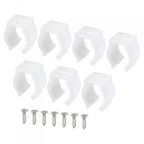 sourcing map T5 U LED-Lichtstreifenclips LED-Lichtstreifen Befestigungsklemmen Klemme Halterung Rohrschellen für LED Deckenleuchte Weiß Paket mit 10 von sourcing map
