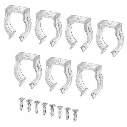 sourcing map T6 U LED-Lichtstreifenclips LED-Lichtstreifen Befestigungsklemmen Klemme Halterung Kunststoff Rohrschellen für LED Deckenleuchte Paket mit 10 von sourcing map