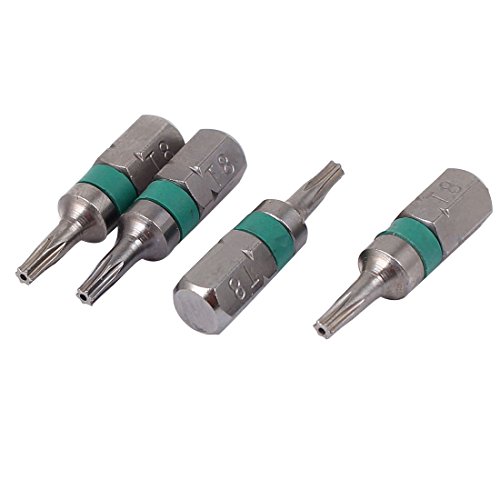 sourcing map T8 Sechskant Magnetik Torx Sicherheit Schraubendreher Bit Grau 4 Stück DE de von uxcell