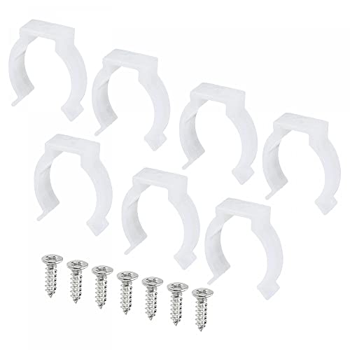 sourcing map T8 U LED-Lichtstreifenclips LED-Lichtstreifen Befestigungsklemmen Klemme Halterung Rohrschellen für LED Deckenleuchte Weiß Paket mit 10 von sourcing map