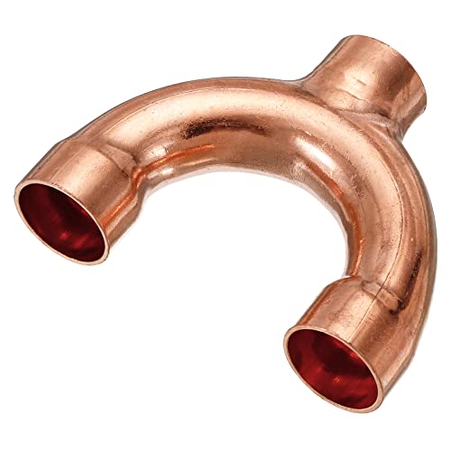 sourcing map T-Y-Typ-Kupferverschraubung, Schweißverbindung, geteilte Verbindung, 22 mm oder 7/8 Zoll ID für HVAC, Klimaanlage, Kühlsystem von sourcing map