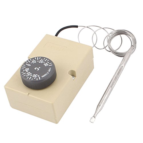 sourcing map Temperaturschalter Kapillar Thermostat 1NC 1NO AC 250V 16a(2.5) A AC 400V 10(1.5) A 3A -30 bis 30C für Backofen Kühlschrankheizung von sourcing map