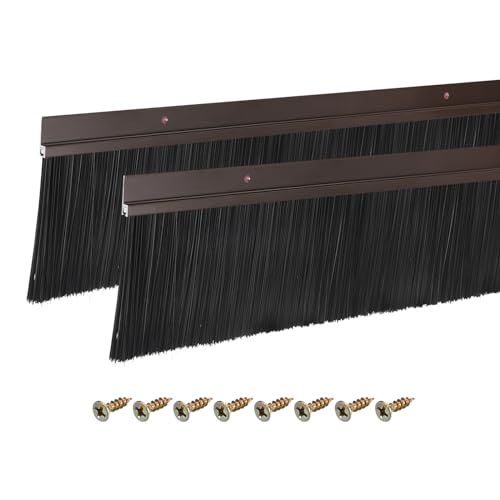 sourcing map Türbürste für die Unterseite, H-Form, Basis aus Aluminiumlegierung mit 90 mm Nylonbürste für Zuhause, Industrie, 1000 mm L x 115 mm B, Braun, 2 Stück sourcing map Türbürste für die Unterseite, H-Form, Basis aus Aluminiumlegierung mit 90 mm Nylonbürste für Zuhause, Industrie, 1000 mm L x 115 mm B, Braun, 2 Stück von sourcing map