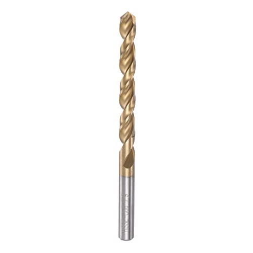 sourcing map HSS Bohrer Set, Spiralbohrer 7.9mm Titanium Beschichtet (HSS-E) M42 Schnellstahl mit 8% Kobaltgehalt Gerade Schaft für Edelstahl, Alulegierung, Metall von sourcing map