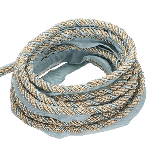sourcing map Verdrehte Lippenkordel, 0,7 cm, 13,5 m, Polyester, gedrehte Schnüre zum Nähen, dekorative Zierleisten, Basteln, Kantenpaspelierung, Polsterung, Vorhang-Raffhalter (blau) von sourcing map