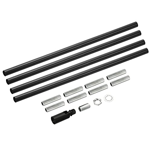 sourcing map Verlängerungsstangensatz mit M10 11,8" Überwurfmutter mit Deckenadapter schwarz sourcing map Verlängerungsstangensatz mit M10 11,8" Überwurfmutter mit Deckenadapter schwarz von sourcing map