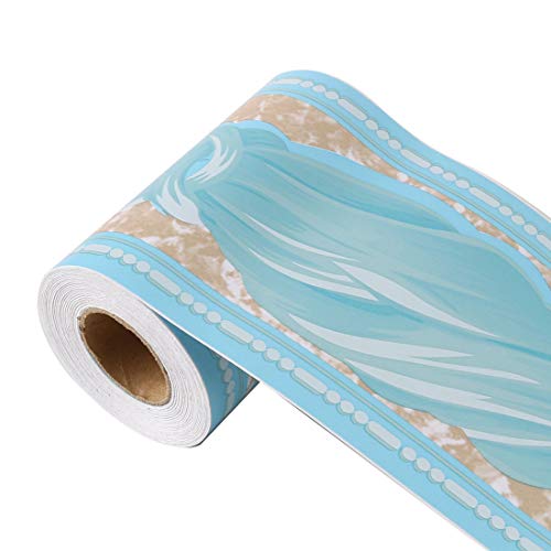sourcing map Wandpapier Bordüre Selbstklebend Wandbelag PVC Boden für Küche Bad Schlafzimmer Wanddekor 3,94 Zoll von 32,8 Fuß Blau Wellenmuster sourcing map Wandpapier Bordüre Selbstklebend Wandbelag PVC Boden für Küche Bad Schlafzimmer Wanddekor 3,94 Zoll von 32,8 Fuß Blau Wellenmuster von sourcing map