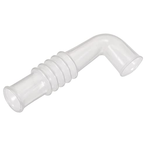 sourcing map Waschmaschine Ablaufschlauch 15mm Inner Dmr. 95mm Länge Krümmer Wellrohr Weiß von sourcing map