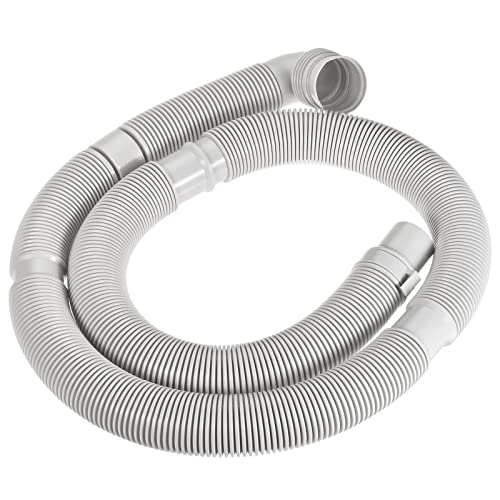 sourcing map Waschmaschine Ablaufschlauch 38mm Inner Dmr. 1.5M Länge Flexibel Rohrverlängerung Grau von sourcing map