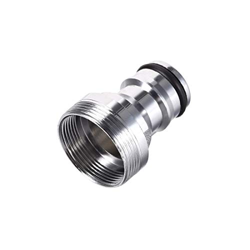 sourcing map Wasserhahn Zapfhahn Schnellverbinder Gewinde Sockel Adapter Beschlag Schlauchleitung für Waschmaschine Geschirrspüler Messing Chrom fertig M22 M24 UNF von sourcing map