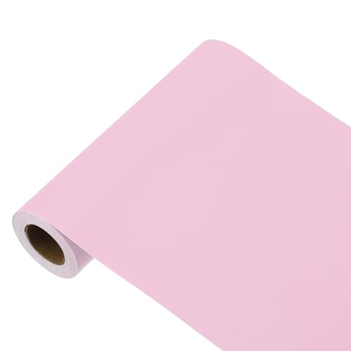 sourcing map Weiche rosa Tapete, abziehen und aufkleben, rosa Kontaktpapier, einfarbig, Vinyl, selbstklebend, dekorativ für Wandverkleidung, 500,4 x 15 cm von sourcing map