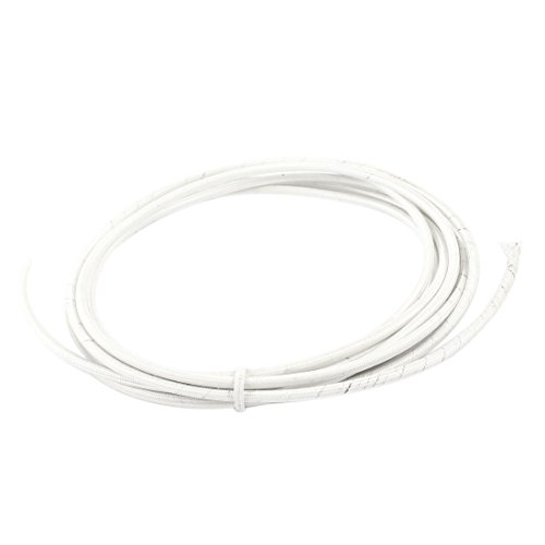 sourcing map Textilkabel 3 Meter 2mm2 230C Kupferkern Silberdraht Hochtemperatur Draht Kabel Stromkabel Elektrische Stoffkabel Pendelleitung für Hängelampen Kronleuchter Lampen, Weiß von uxcell