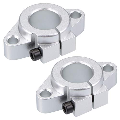 sourcing map Welle Unterstützung Flanschbefestigung Linear Bewegung Gleitschienenführung Blöcke für CNC 3D Drucker (Packung mit 2 Stück) SHF20 von sourcing map
