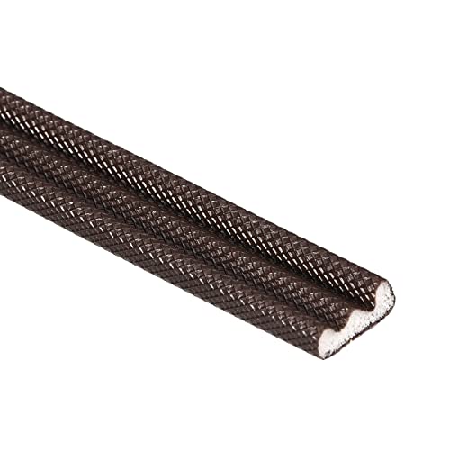 sourcing map Wetter Abisolieren Dichtung Streifen 9mm x 4mm x 3.5 Meter Lang Selbstklebende Rückseite Versiegelt Schaumstoff Dichtung Streifen Tür Wetter Abisolieren für Türen/Fenster Braun von sourcing map