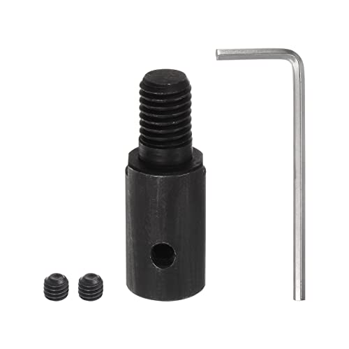 sourcing map Winkelschleifer Motor Wellenkuppler M10 5mm Hülse Säge Klinge Verbinden Sägeblatt Adapter Dorn Dorn Anschluss Stab mit L Form Schlüssel von sourcing map