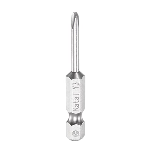 sourcing map Y3 Y Typ Dreikant Schraubendreher Bit Set 1/4 Zoll Sechskantschaft 50mm Lang Magnetisch Bitsatz für Elektroschrauber Akkuschrauber Werkzeug Fahrrad Reparatur von sourcing map