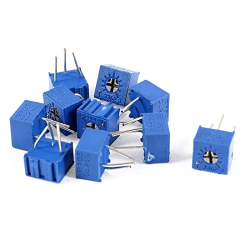 sourcing map a14062700ux0411 10 K Ohm 3362p-103 Potentiometer Trim Pot Variable Widerstand – Mehrfarbig (10) de von uxcell