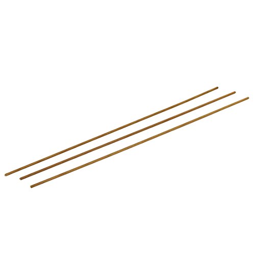 sourcing map 3 Stück Gewindestange M2.5 x 250 mm Gewindestifte Messing Vollgewindestange für Maschinenbau Möbelmontage 0.5 mm Abstand, Gold von uxcell