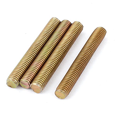 sourcing map 1,25 mm Neigung M8 x 60mm Metall Spalte Bronzeton 4 Stück Gewindestange de de von uxcell