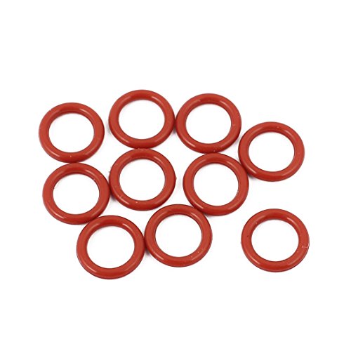 sourcingmap® 10 Stk rot 9mm x 1,5mm Silikon Gummi Dichtung O Ring Dichtring hitzebeständig de von uxcell