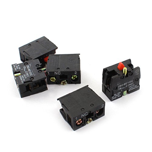sourcingmap® 5 Teile AC600V 10A NC Momentan Taster Schalter Zusatz Kontaktblock de von sourcing map