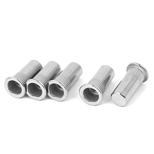 sourcing map 5StückM8x27mm 304Edelstahl gerade Knurled Geschlossenes Ende Nietmutter Fastener de von uxcell