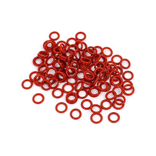 sourcing map 100 Stück Rot 6mm x 1mm Gummi Nitrilkautschuk O Ring NBR Dichtung Dichtungsringe de von uxcell