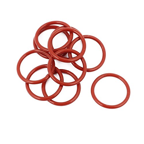 sourcing map 10Stk O Ring Abdichtung Rot 16mm x 1.5mm Silikon Gummi Dichtung Hitze Beständig de von uxcell