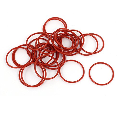sourcing map 30 Stück Rot 18mm x 1mm Gummi Nitrilkautschuk O Ring NBR Dichtung Dichtungsringe de von uxcell