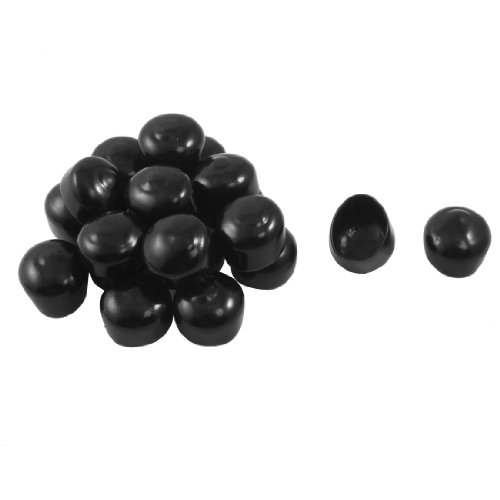 50 Stück schwarz Gummi Kunststoff PVC-Isolierung Endkappen weichem Kunststoff von sourcing map
