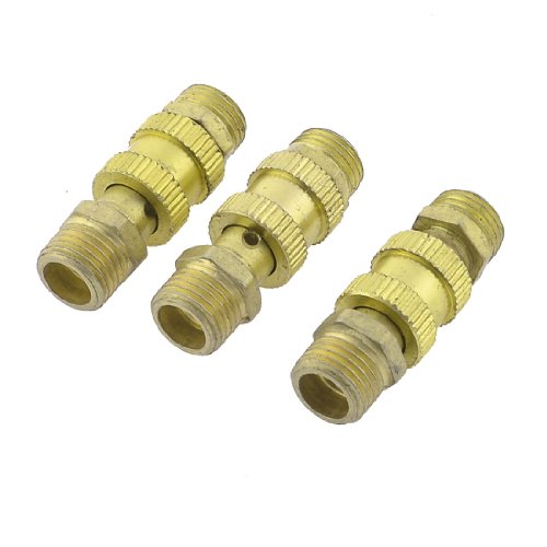 Air Kompressor 1/10,2 cm PT Außengewinde Ablassventil Gold Ton 3 PCS von uxcell