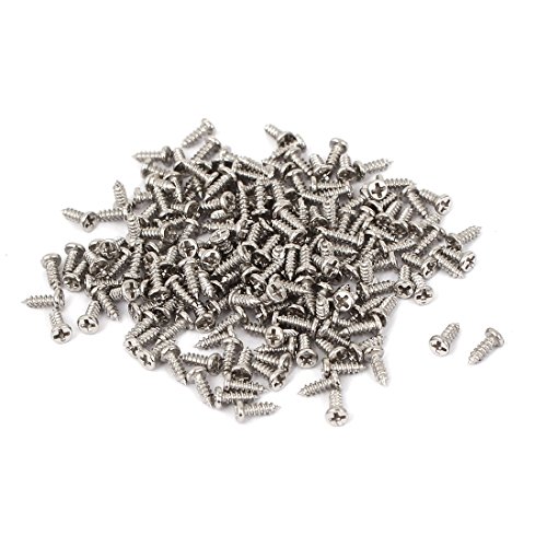 sourcing map M1,4 x 4 mm Gewinde Nickel vergoldet rund Kopf selbstschneidenden Schrauben 200 Stück de von uxcell