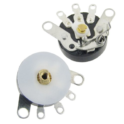 sourcing map 50 kOhm 0,1 W 12,5 mm Durchmesser Carbon Film Potentiometer mit Schalter – Schwarz (2 Stück) de von uxcell