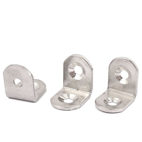 Sourcingmap a16032900ux0786 Halterung Winkel, versilbert, Set von 3 Stück von sourcing map