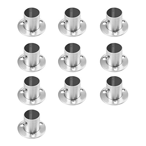 sourcing map 10stk Kleiderschrank Rohrhalterung, 22mm D, Wandhalterung Hängeschiene Steckdose de von sourcing map