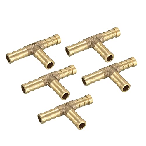 sourcing map 5 Stück Schlauchverbinder Messing T-förmiger Verbindungsschlauch 3-Wege-Anschluss für Luft Wasser Kraftstoff Öl 8mm sourcing map 5 Stück Schlauchverbinder Messing T-förmiger Verbindungsschlauch 3-Wege-Anschluss für Luft Wasser Kraftstoff Öl 8mm von sourcing map