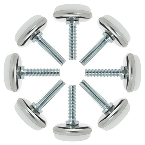 sourcing map 8Stk. Möbelfüße verstellbar M6x25x30mm Nivellierfüße Einstellbar für Schreibtisch Stuhl Maschine Bein von sourcing map