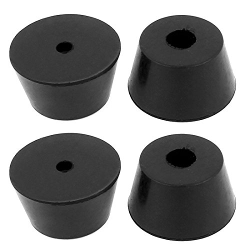 sourcing map 4 Stück 40 mm x 22 mm Kegelförmige Gummifüße für Möbel, Schwarz de von uxcell