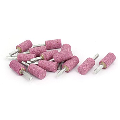 sourcing map 12 Stk 6mm Schaft 16mmx30mm Zylinderkopf Dorn montiert Schleifspitze Rosa DE de von uxcell