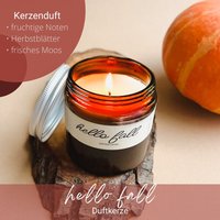 Handgemachte Herbst Duftkerzen | Hello Fall Geschenk Box, 100% Sojawachskerze Im Braunglas - Fruchtige Noten, Herbstblätter Handgemachte Herbst Duftkerzen | Hello Fall Geschenk Box, 100% Sojawachskerze Im Braunglas - Fruchtige Noten, Herbstblätter von soyoloCANDLE